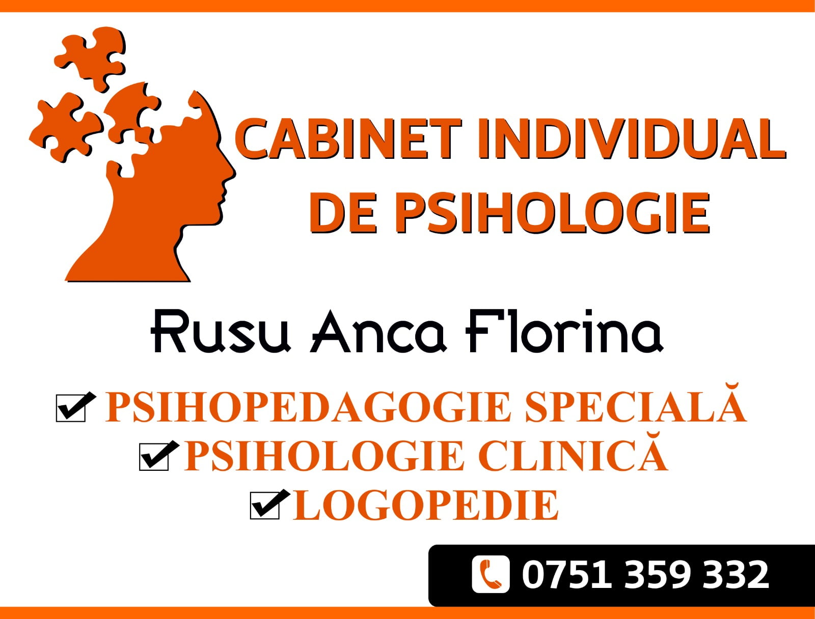 CABINET INDIVIDUAL DE PSIHOLOGIE RUSU ANCA, FĂLTICENI